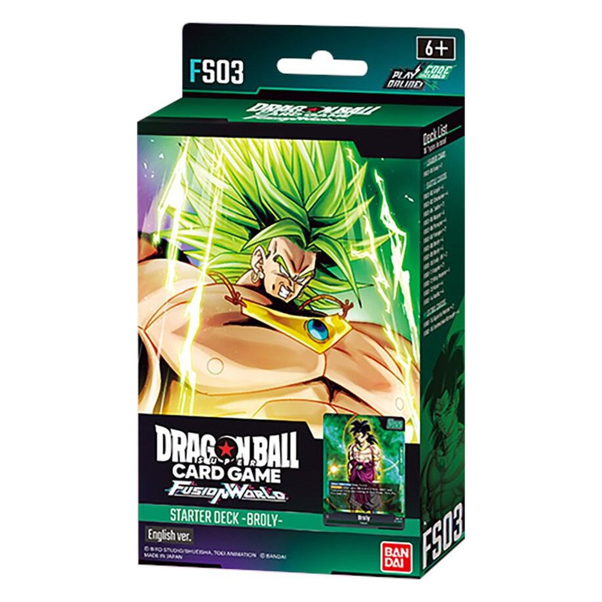 Starter Deck -Broly- [FS03] | Fusion World | DRAGON BALL | English